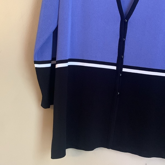 Exclusively Misook Woman Black Cardigan Vintage Classic size medium - Picture 2 of 7